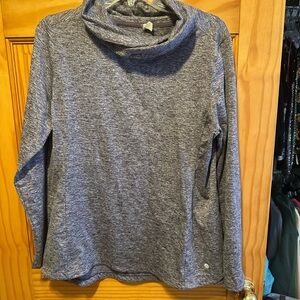Apana Heathered Purple Cowl Neck Top